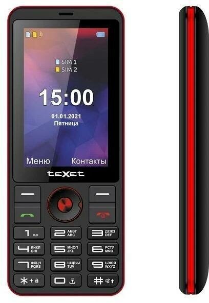 Мобильный телефон teXet TM-321 Черный / красный