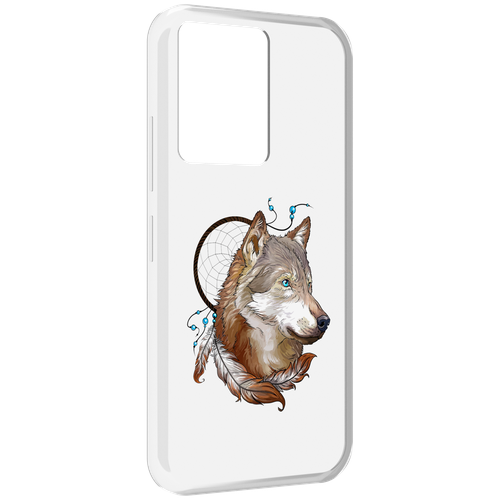 Чехол MyPads волк и ловец снов для Infinix Note 12 5G X671 / Note 12 Pro 5G задняя-панель-накладка-бампер
