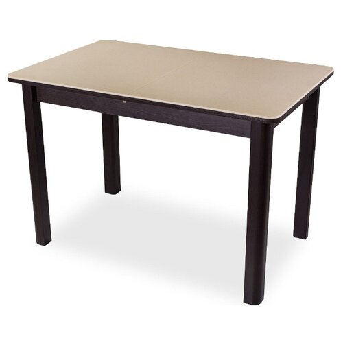 фото Стол кухонный домотека румба пр км 04, раскладной, дхш: 110 х 70 см, длина в разложенном виде: 147 см, 06/вн бежевый/венге 04 вн венге