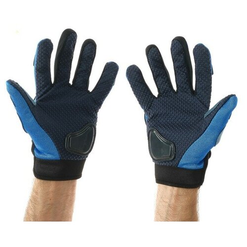 Перчатки для езды на мототехнике КНР с защитными вставками, пара, размер XL, синий перчатки для езды на мототехнике o neal sniper elite мужские черный оранжевый l