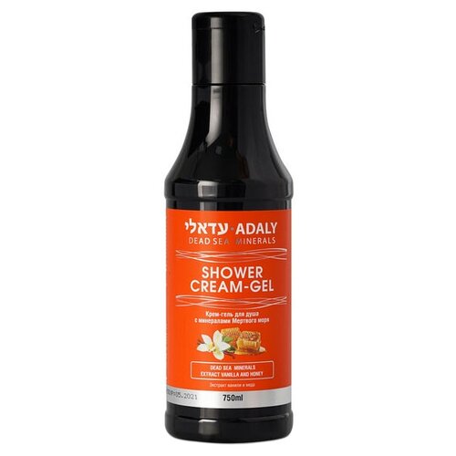 Крем - гель для душа Adaly Минералы Мертвого моря с экстрактом ванили и меда 750мл