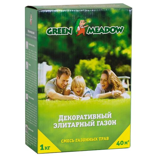 Семена газона декоративный элитарный газон 1 кг, GREEN MEADOW семена газона декоративный солнечный green meadow 0 5 кг х 14 шт 7 кг