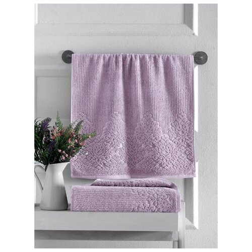 фото Полотенце махровое "karna" verda ; светло-лаванда ; размер: 50 х 90
