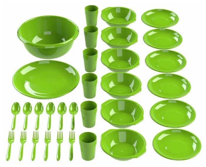 Набор посуды для пикника из 32 предметов на 6 персон АП184 - фотография № 9