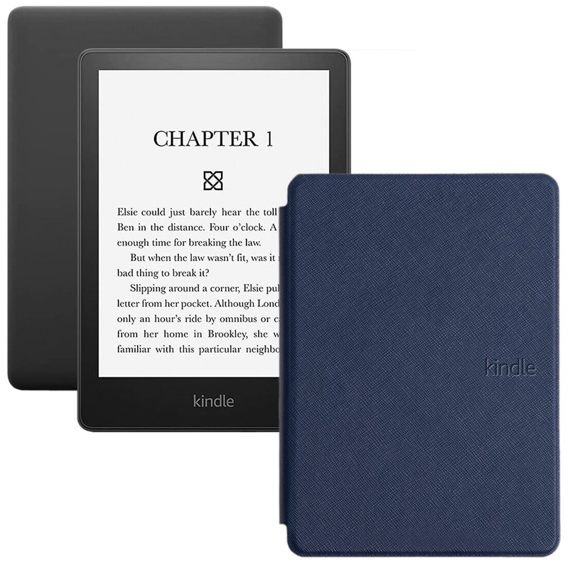 Электронная книга Amazon Kindle PaperWhite 2021 16 Gb black Ad-Supported с обложкой ReaderONE