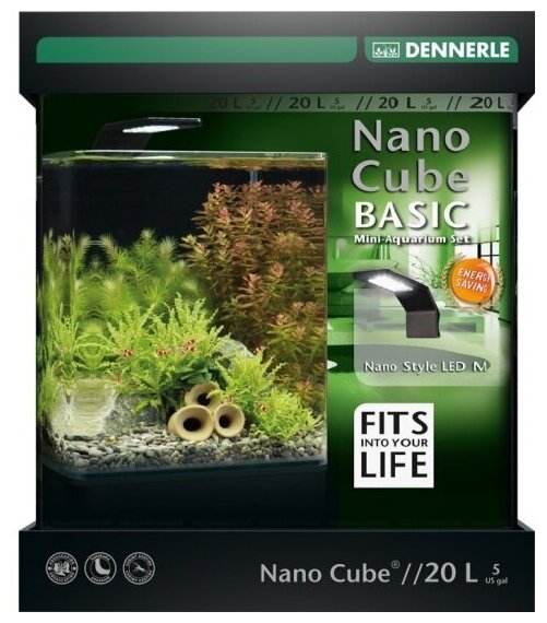 Dennerle NanoCube Basic 20, Аквариумный комплект 20л, 25х25х30 см - фотография № 4