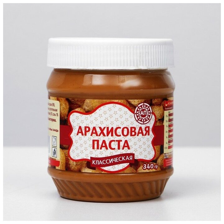 Арахисовая паста азбука продуктов классическая кремовая, 340 г