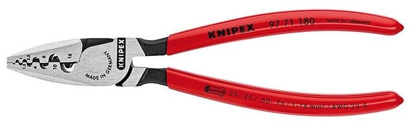 Пресс-клещи для обжима контактных гильз KNIPEX KN-9771180