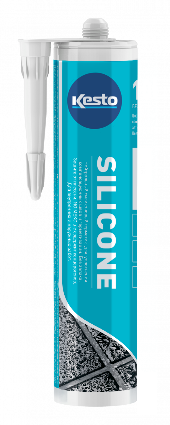 Герметик KESTO SILICONE 28, силиконовый, нейтральный, песочный, 310 мл.