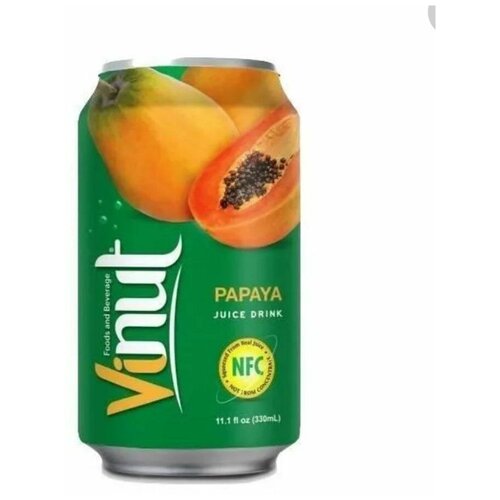 Напиток с добавлением сока тропических фруктов Папайя 330мл VINUT Вьетнам