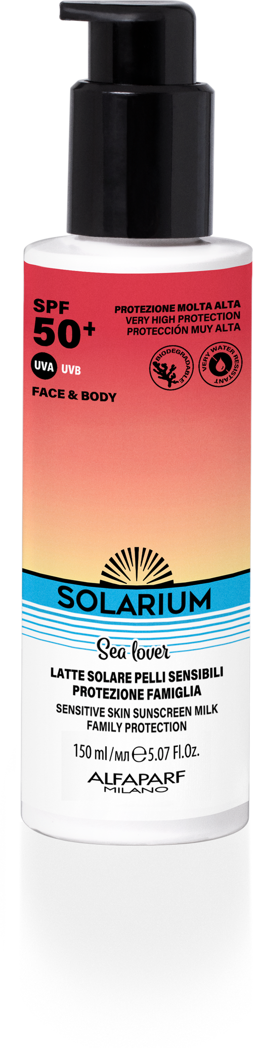 SOLARIUM SEA LOVER Солнцезащитное молочко для чувствительной кожи лица и тела SPF 50+