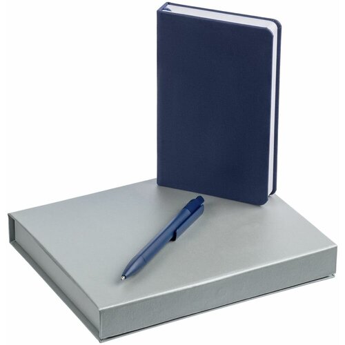 Набор Bright Idea, синий, 21,4х17,2х2,5 см, искусственная кожа; пластик; переплетный картон
