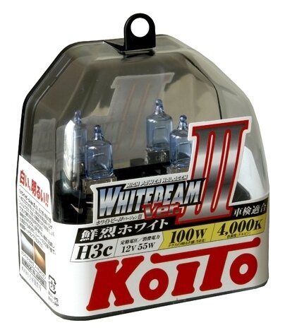 P0753w Лампа Koito 12v55w (110w) H3c Whitebeamlll 4200k (2шт) KOITO арт. H3C