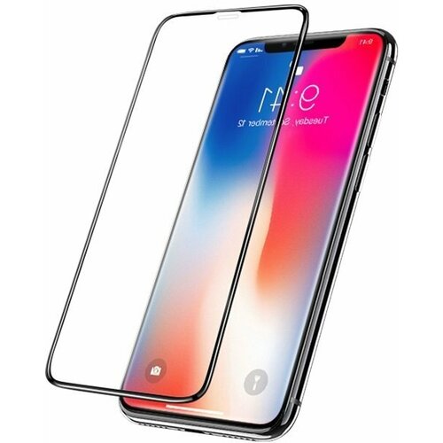 Противоударное стекло 3D Hoco G2 для Apple iPhone X / iPhone XS / iPhone 11 Pro (полное покрытие / с мягкой окантовкой) черный противоударное стекло 2d для apple iphone x iphone xs iphone 11 pro полное покрытие антишпион черный