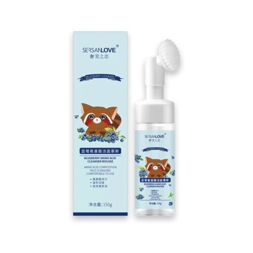 SersanLove Blueberry amino acid Пенка для умывания со щеточкой с экстрактом Черники 150 мл