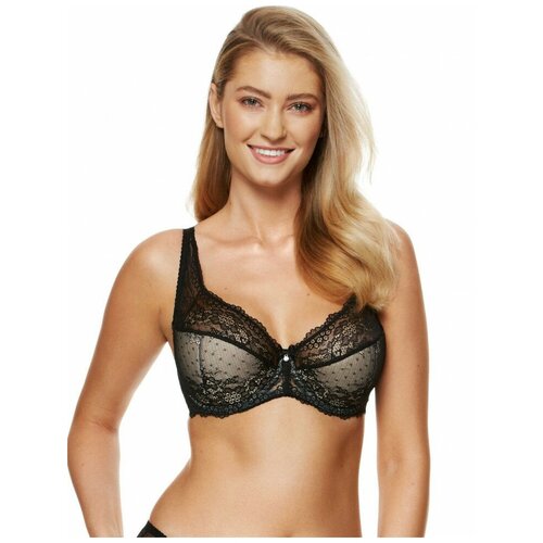 фото Бюстгальтер scarlet с чашками на тонком поролоне (черный / 95g) gorteks
