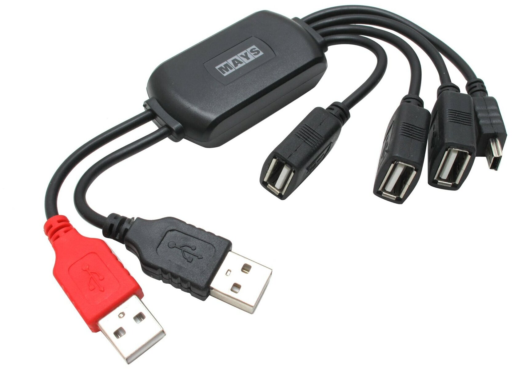 USB-концентратор WSS-HU120 USB-хаб с выносными разъемами черный