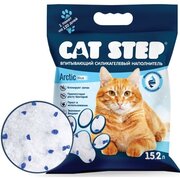 Наполнитель для кошачьих туалетов Cat Step Arctic Blue Силикагель 15,2 л