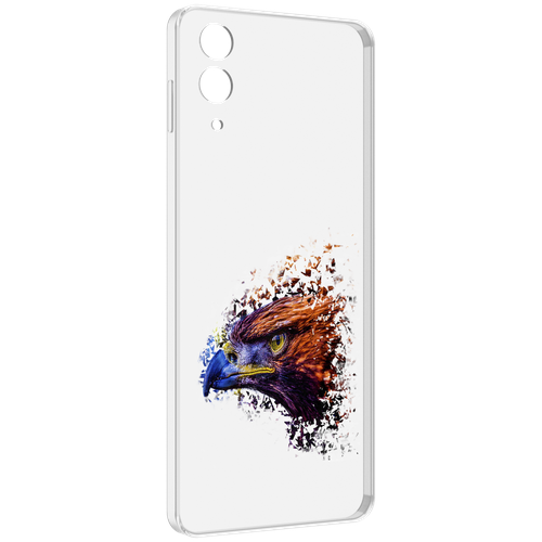 Чехол MyPads красочный орел для Samsung Galaxy Z Flip 4 (SM-F721) задняя-панель-накладка-бампер