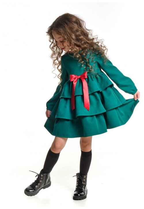 Платье Mini Maxi, размер 116, зеленый, бирюзовый