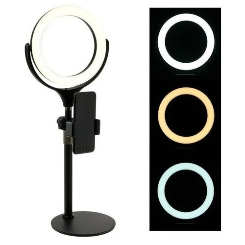 Лампа светодиодная кольцевая F-537 20см черный 213900₽