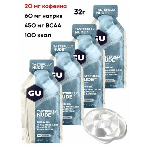 фото Энергетический гель-изотоник gu original нейтральный 4 шт.