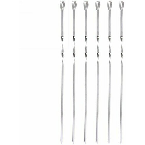 Набор шампуров, длина 45 см, ширина 7 мм, 6 шт.