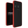 YOHO Чехол защитный - противоударный, матовый, для телефона Samsung Galaxy A40. Красный - черный - изображение