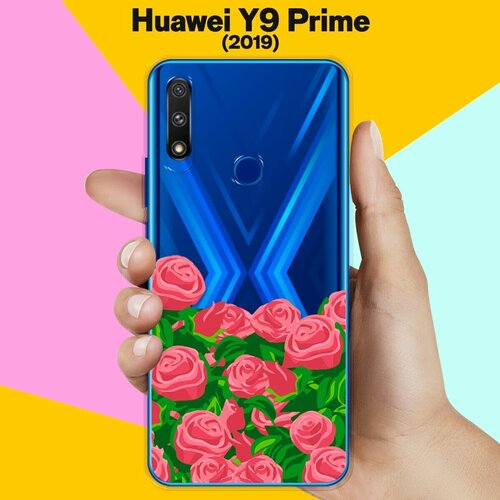 Силиконовый чехол Розы на Huawei Y9 Prime (2019) силиконовый чехол горы на huawei y9 prime 2019