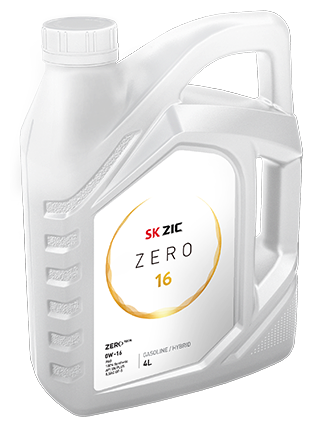 Синтетическое моторное масло ZIC Zero 0W-16, 4 л, 4 кг