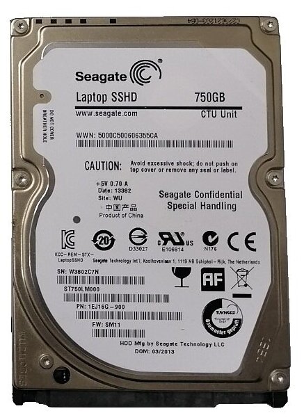 Винчестер 2,5" 750Гб SATA Seagate Laptop SSHD ST750LM00