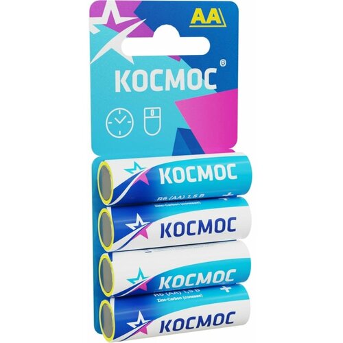 Элемент питания солевой R6 4хBL (блист.4шт) Космос KOCR64BL ( 4 упак.)