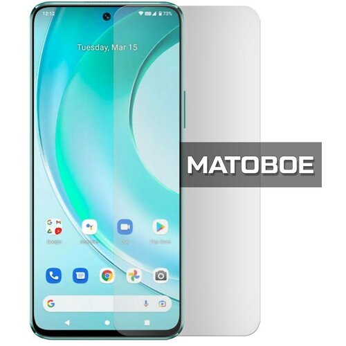 Стекло защитное гибридное матовое Krutoff для Wiko T50