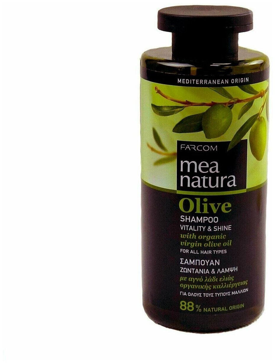 Mea Natura Olive, Шампунь для всех типов волос, Греция, 300 мл