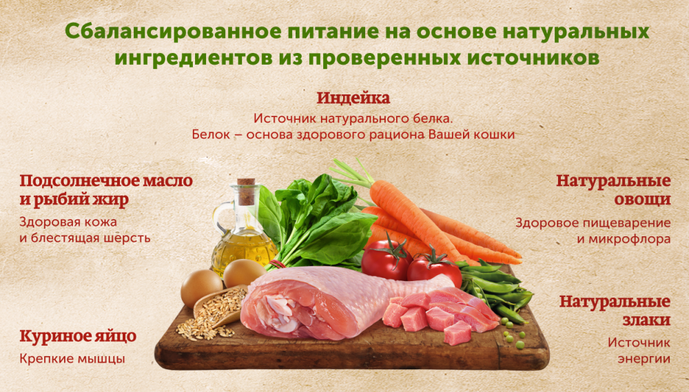 Корм сухой для взрослых кошек Nature's Table с индейкой 1,1 кг - фото №10