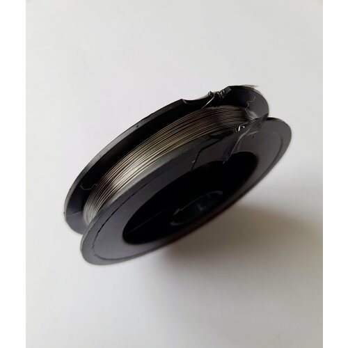 Проволока нихром 04 мм в катушке 10м Темный не осветленный Марка стали Х20Н80 Нихромовая проволока для нагревательных спиралей 417₽