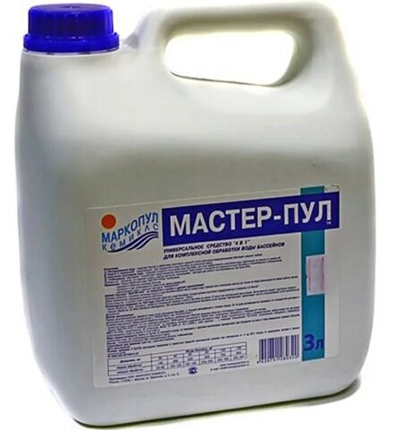 Жидкое безхлорное средство Маркопул-Кемиклс Мастер-Пул 3л М21