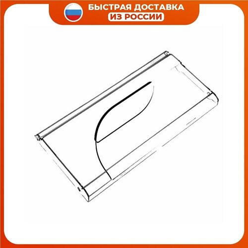 Панель Атлант передняя прозрачная 774142100300 (38.5x18.5) панель ящика морозильной камеры холодильника атлант минск 47x18 5 см 774142100800