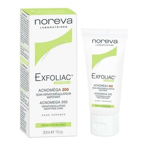 Крем для лица для жирной кожи интенсивный корректирующий Exfoliac Acnomega 200 Noreva/Норева 30мл