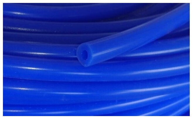 Силиконовый рукав (шланг воздушный/вакуумный) синий D - 3мм (без армирования)