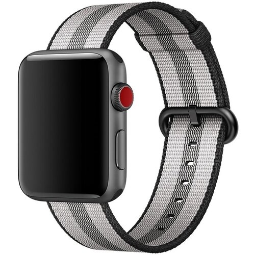 Ремешок нейлоновый Black Woven Nylon (Чёрная полоска) Apple Watch 38mm (40mm; 41mm) MQVG2ZM/A