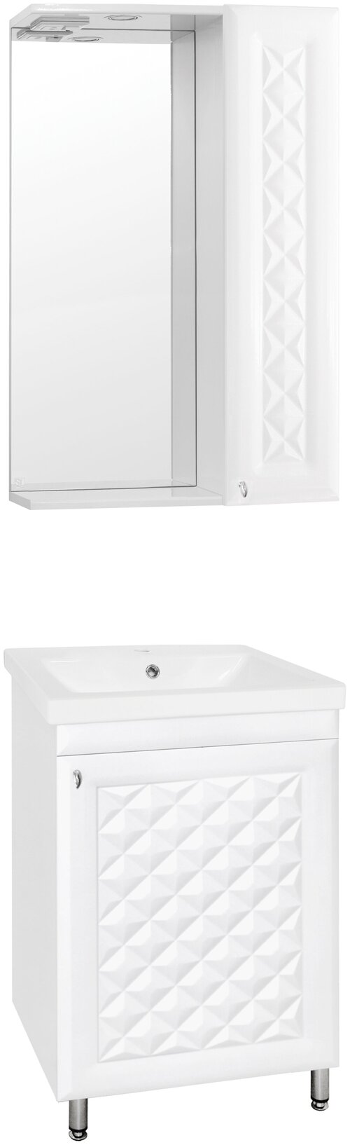 Комплект (гарнитур) Style line Мебель для ванной Style Line Канна 50 Люкс, белая