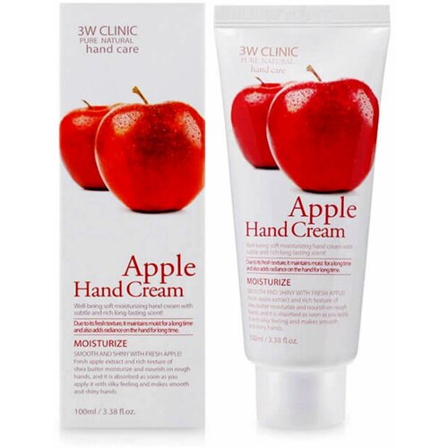 Увлажняющий крем для рук с экстрактом яблока 3W CLINIC Moisturizing Apple Hand Cream, 100 мл крем для рук 3w clinic moisturizing apple hand cream 100 мл