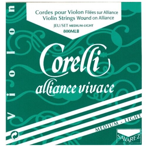 Струны для скрипки Savarez 800MLB Medium Light Corelli Alliance Vivage струны для скрипки corelli 800fb alliance vivage high