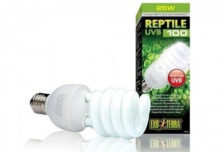 Лампа Exo Terra Reptile UVB100 Compact 5.0, 25 W