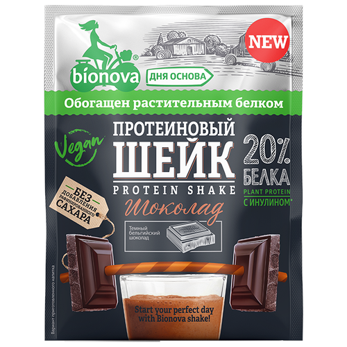 Напиток BIONOVA протеиновый коктейль 20%, 25 г, 25 г, шоколад