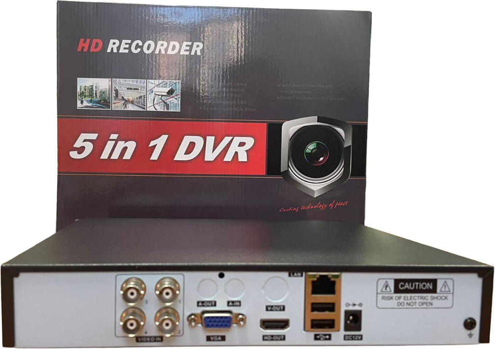 Видеорегистратор 4-канальный AP-Q1-H04B с распознованием H265 5MP 6 IN 1 DVR