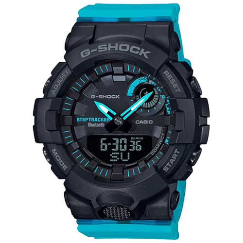 Наручные часы CASIO, черный, голубой наручные часы casio g shock gma s110gs 8a серый серебряный