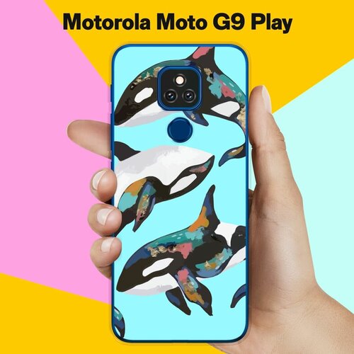 Силиконовый чехол на Motorola Moto G9 Play Косатки / для Моторола Мото Джи9 Плэй силиконовый чехол на motorola moto g9 play no panic для моторола мото джи9 плэй