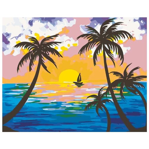 Картина по номерам Закат на Карибах, 40x50 см картина по номерам закат на побережье 40x50 см фрея